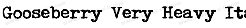 Gooseberry Very Heavy Italic字体转换